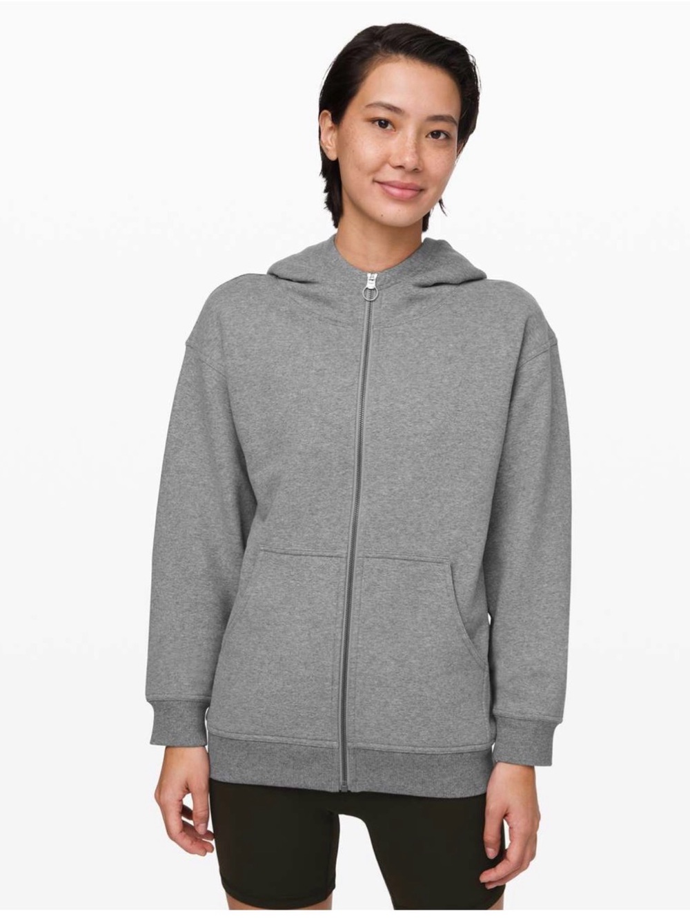 Lululemon All Yours Zip Hoodie
Size: L
Heathered Core Medium Grey